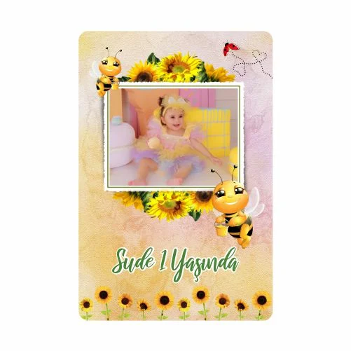 Çiçek Temalı Doğum Günü Afişi